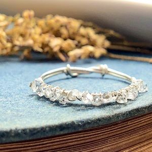 Sterling Silver Herkimer Diamond Stacker Ring